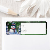 Winter Forest Snowman Weihnachts Grün Geschenk (Insitu)