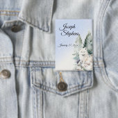 Winter Forest Watercolor Button (Insitu)