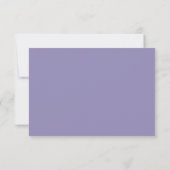 Winter Forest Watercolor Lavender Entree RSVP Karte (Rückseite)