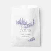 Winter Forest Watercolor Lavender Vielen Dank Geschenktütchen (Vorderseite)