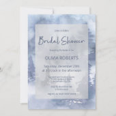 Winter Forest Watercolor Navy Blue Brautparty Einladung (Vorderseite)