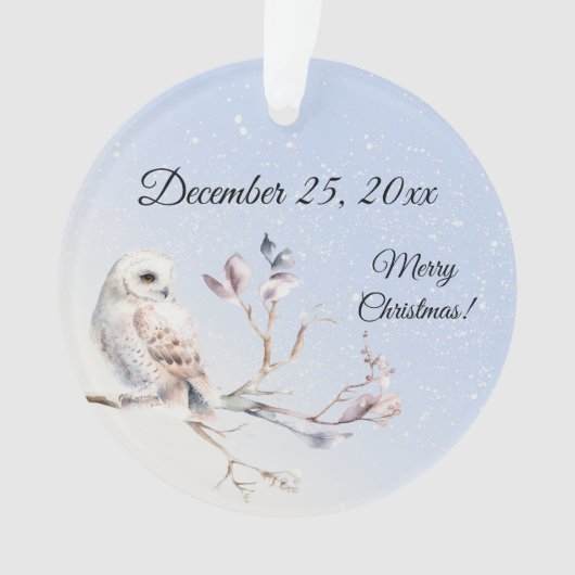 Winter Forest Watercolor Ornament (Vorderseite)