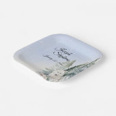 Winter Forest Watercolor Paper Plate Pappteller (Gewinkelt)