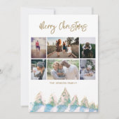 Winter Forest Watercolor Script Weihnachten 6 Foto (Vorderseite)