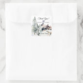 Winter Forest Watercolor Sticker (Tasche)
