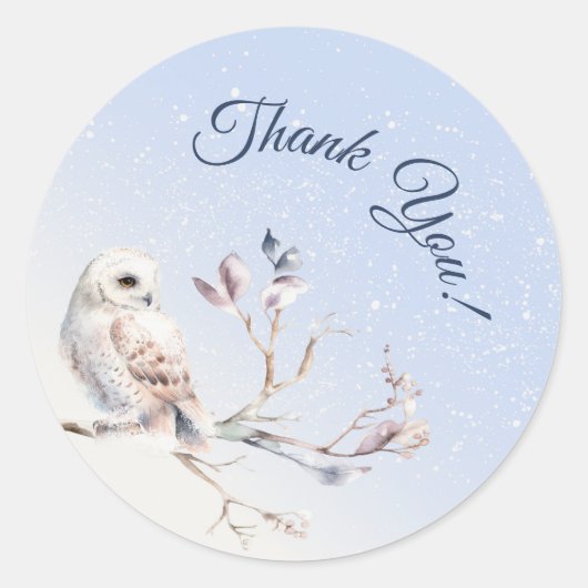 Winter Forest Watercolor Sticker (Vorderseite)