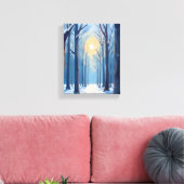 Winter Forest Watercolor Tree Painting Leinwanddruck (Insitu (Wohnzimmer))