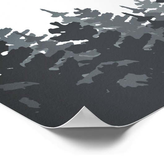 Winter Forest Wedding Bar Sign Poster (Ecke)