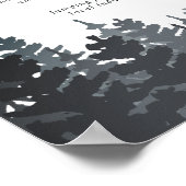 Winter Forest Wedding Bar Sign Poster (Ecke)