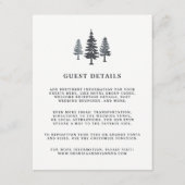 Winter Forest Wedding Gästekarte Begleitkarte (Vorderseite)