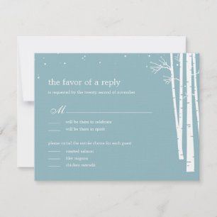 Winter Forest Wedding RSVP/Response Card RSVP Karte