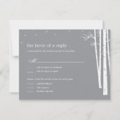 Winter Forest Wedding RSVP/Response Card RSVP Karte (Vorderseite)
