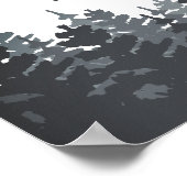 Winter Forest Wedert Dessert Table Sign Poster (Ecke)