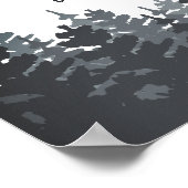 Winter Forest Wedert Dessert Table Sign Poster (Ecke)