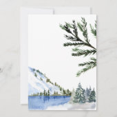 Winter Forest Woodland Tree Watercolor Kinderdusch Einladung (Rückseite)