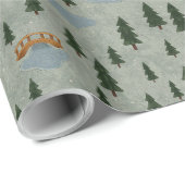 Winter Forest Wrapping Paper Geschenkpapier (Rolleneckpunkt)