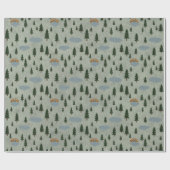 Winter Forest Wrapping Paper Geschenkpapier (Flach)