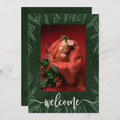 Winter Foto Baby Birth Ankündigungen (Vorne/Hinten)