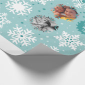 Winter Foto Custom Christmas Geschenk Wrapper Geschenkpapier (Ecke)