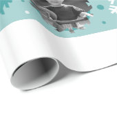 Winter Foto Custom Christmas Geschenk Wrapper Geschenkpapier (Rolleneckpunkt)