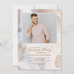 Winter Foto Geburtstagsparty Einladungen