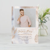 Winter Foto Geburtstagsparty Einladungen (Stehend Vorderseite)