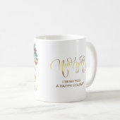 Winter-Foto Imitate Gold Foil Stil Kaffeetasse (VorderseiteRechts)