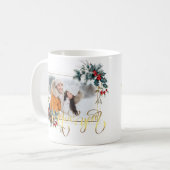 Winter-Foto Imitate Gold Foil Stil Kaffeetasse (Vorderseite Links)