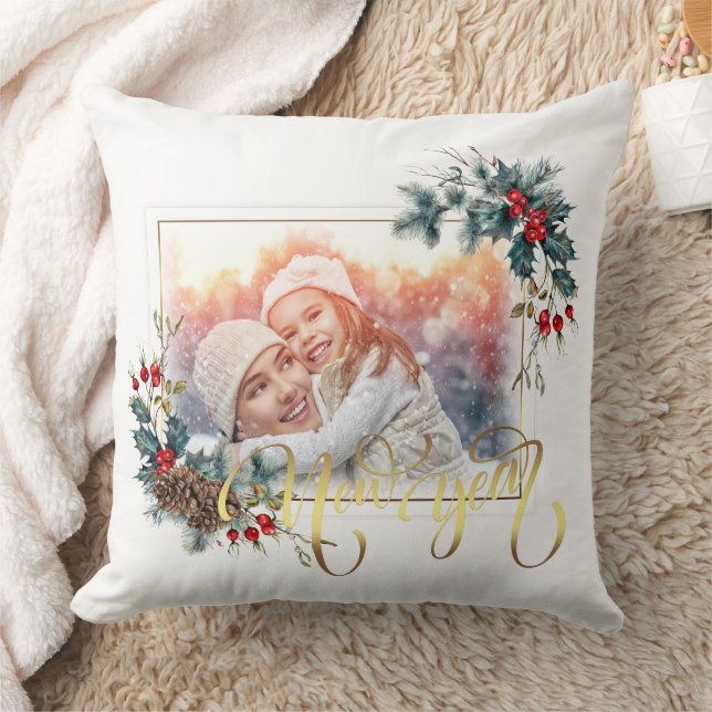 Winter-Foto Imitate Gold Foil Stil Kissen (Decke)