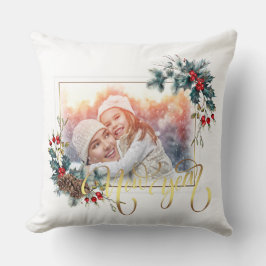 Winter-Foto Imitate Gold Foil Stil Kissen