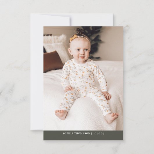 Winter Foto Kindergeburtstag Dankeskarte (Rückseite)