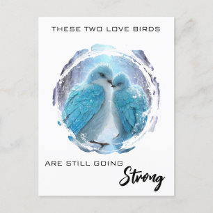 *~* Winter FOTO  Liebes Vögel AP54 Jubiläum Postkarte