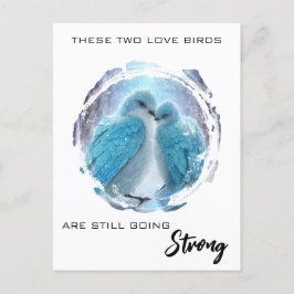 *~* Winter FOTO Love Birds AP54 Jahrestag Postkarte