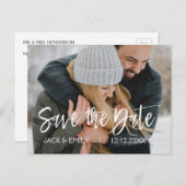 Winter Foto Save the Date Karte (Vorne/Hinten)