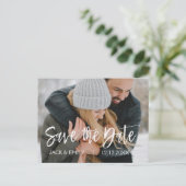 Winter Foto Save the Date Karte (Stehend Vorderseite)