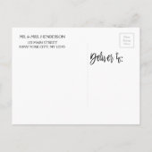 Winter Foto Save the Date Karte (Rückseite)