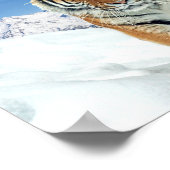 Winter Foto Schnee Tiger Berge Natur drucken Poster (Ecke)
