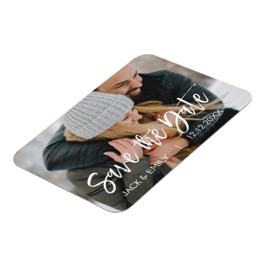 Winter-Foto Speichern Sie das Datumsfenster Magnet (Linke Seite)