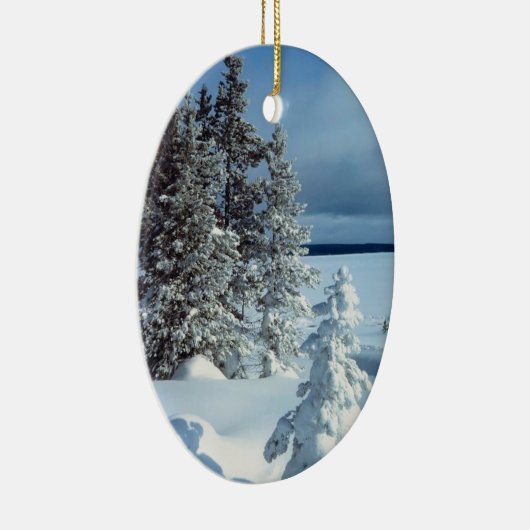 Winter Foto Template Weihnachtsdekoration Keramik Ornament (Rechts)