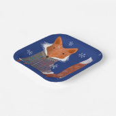 Winter Fox 7-Zoll-Square-Papierplatte Pappteller (Gewinkelt)