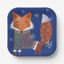Winter Fox 7-Zoll-Square-Papierplatte
