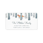 Winter Fox Adressaufkleber (Vorne)