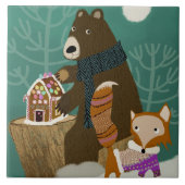 Winter Fox and Bär Keramik Küche Tile Fliese (Vorderseite)