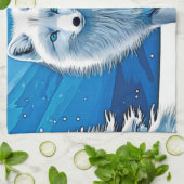 Winter Fox Art Geschirrtuch (Gefaltet)