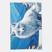 Winter Fox Art Geschirrtuch (Vertikal)
