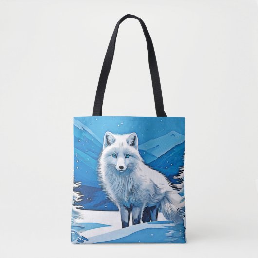 Winter Fox Art Tasche (Vorderseite)