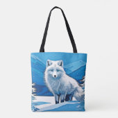 Winter Fox Art Tasche (Rückseite)