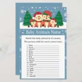 Winter fox Baby Animes Name Spiel Baby Dusche (Vorne/Hinten)