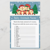 Winter fox Baby Animes Name Spiel Baby Dusche (Vorderseite)