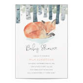 Winter Fox Baby Dusche Einladung